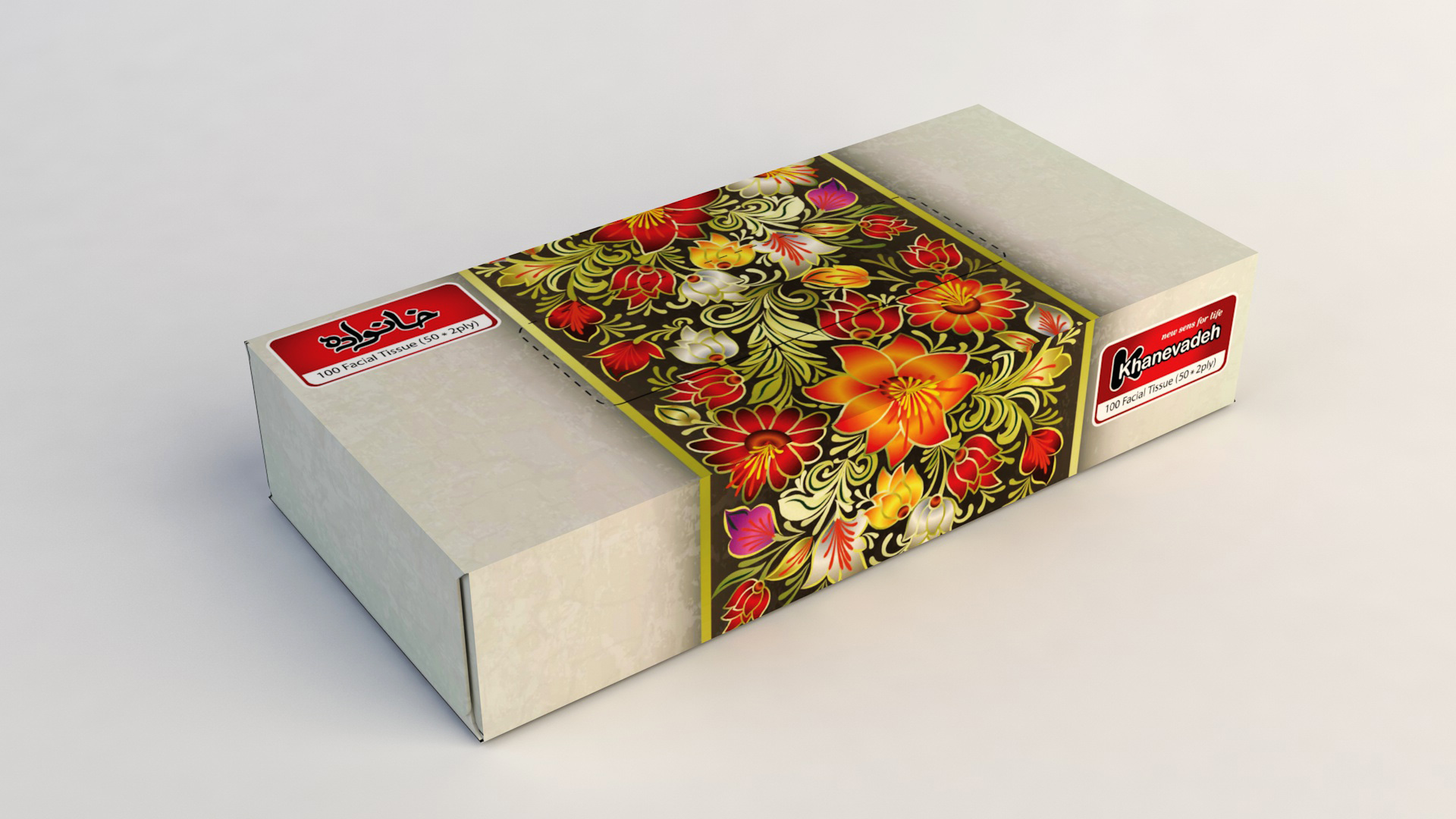 Khanevadeh 100 Facial Tissue - Blossom Palace Design