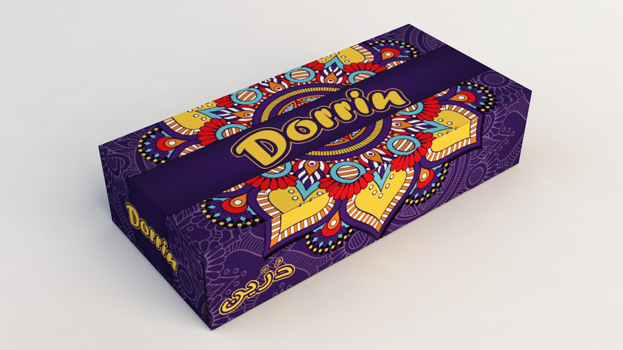 Dorrin 200 Facial Tissue - Violet Design