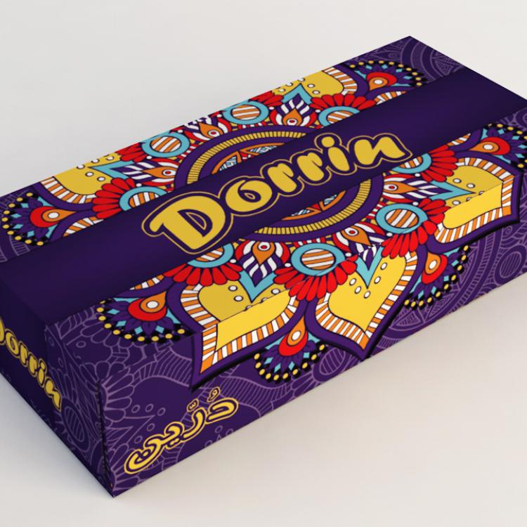 Dorrin 200 Facial Tissue - Violet Design